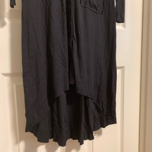 NWT Buttoned Black Long Cardigan/Duster size XS - Picture 5 of 8